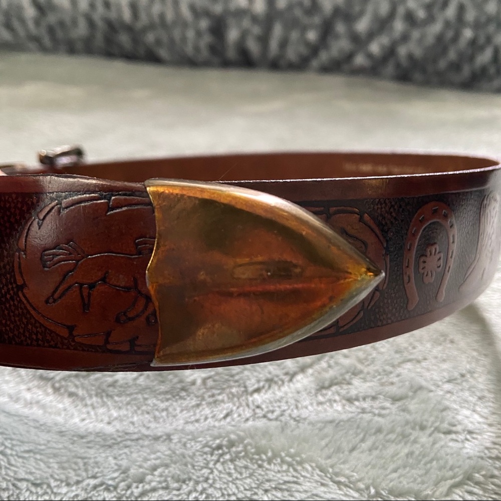 Ray-Ban Leather Belt - Made in Italy VINTAGE - Picture 5 of 9